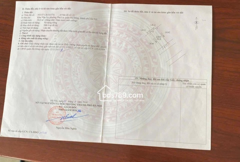 BÁN NHÀ 2 TẦNG DỊCH VỤ VĂN LA, HÀ ĐÔNG – GIÁ 12.5 TỶ